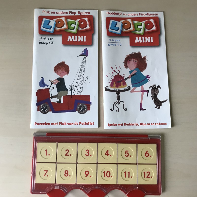 Mini Loco set : Puzzelen met Pluk en Floddertje. Leeftijd 4-6 jaar. Groep 1-2.