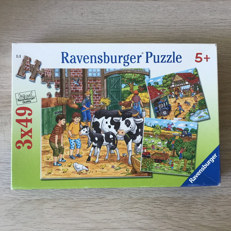 Op de boerderij : 3 x 49 stukjes.