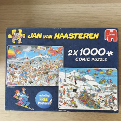Jan van Haasteren : At The beach + Break a leg. 2 x 1000  stukjes.