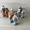 3 Paarden met cowboys