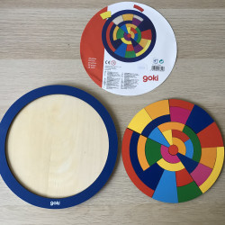 Goki houten puzzel 29 stukjes. Cirkel
