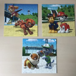 Paw Patrol puzzel. Team op 4 poten. 3 x 49 stukjes