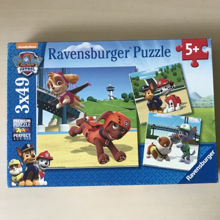 Paw Patrol puzzel. Team op 4 poten. 3 x 49 stukjes