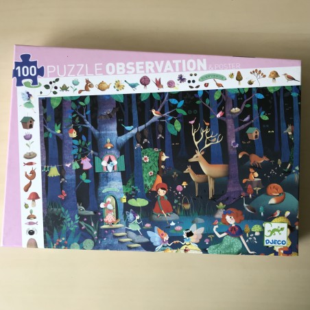 Djeco : Betoverde bos. Zoekpuzzel 100 stukjes.