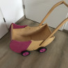 Van Dijk Toys : Houten poppenwagen.