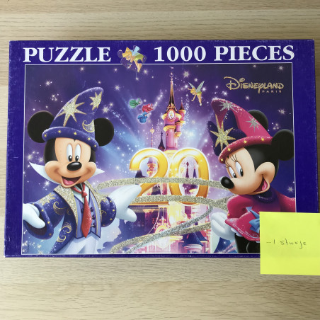 -1 stukje. Disneyland Paris, 20 jarig bestaan. 1000 stukjes