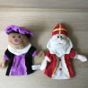 Handpoppen:  Sinterklaas met Piet