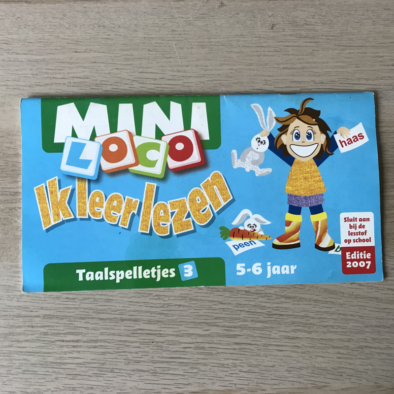 Mini Loco boekje : Ik leer lezen. Taalspelletjes 3. Leeftijd 5-6 jaar.