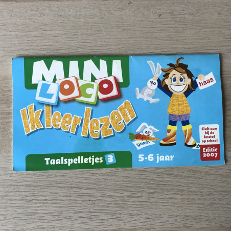 Mini Loco boekje : Ik leer lezen. Taalspelletjes 3. Leeftijd 5-6 jaar.
