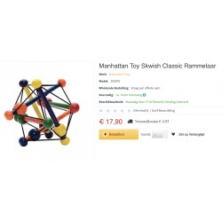 Rammelaar Manhattan Toy Skwish Classic. Hoogte/breedte 14 cm.