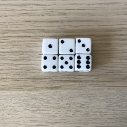 6 losse dobbelstenen