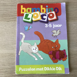 Bambino Loco boekje. Puzzelen met Dikkie Dik. Leeftijd 3-5 jaar.