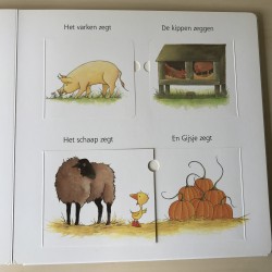 Gonnie & vriendjes : Gonnie en vriendjes in ganzenpas met 42 flapjes.