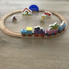 Woezel en Pip : houten treinbaan met extra rails
