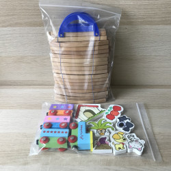 Woezel en Pip : houten treinbaan met extra rails
