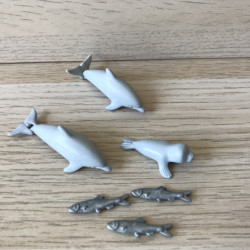 Playmobil : 2 dolfijnen met zeehondje.