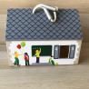 Janod : Houten meeneem poppenhuis / school