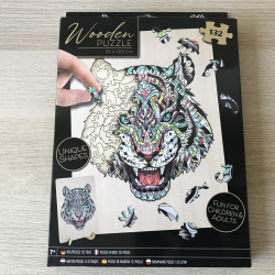Houten silhouet puzzel.Tijger. 132 stukjes. Moxy