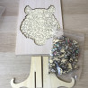 Houten silhouet puzzel.Tijger. 132 stukjes. Moxy