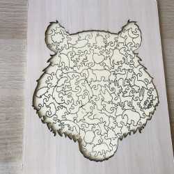 Houten silhouet puzzel.Tijger. 132 stukjes. Moxy