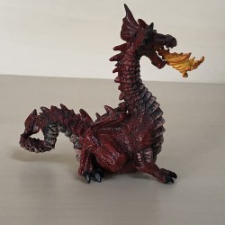 Papo : Rode draak. 10 cm. hoog. Nummer 2.
