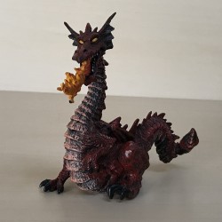 Papo : Rode draak. 10 cm. hoog. Nummer 2.