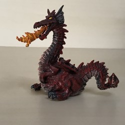 Papo : Rode draak. 10 cm. hoog. Nummer 2.