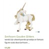 Papo : Eenhoorn Gouden Glitters.9,5 cm. breed en 12 cm. hoog Nummer 80