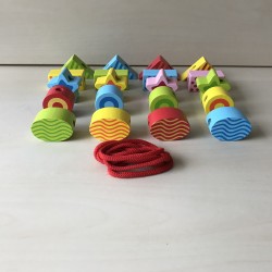 Houten kralen.