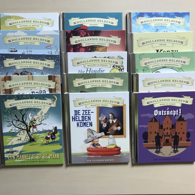 Zilveren boekjes: Hollandse Helden. Complete serie, 15 boeken