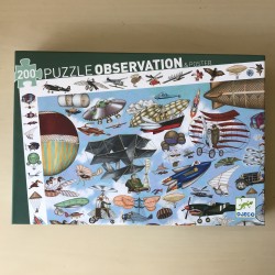 Djeco : Zoekpuzzel 200 stukjes. Vliegclub.(Aéro club)