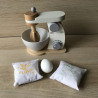Mixer van hout.