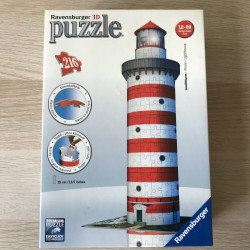 3D puzzel: Vuurtoren. 216 stukjes.