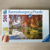 Puzzel  voor senioren. Molen aan de Blautopf. 500 grotere stukjes