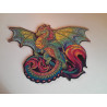 Houten silhouet puzzel.Draak. 200 stukjes.