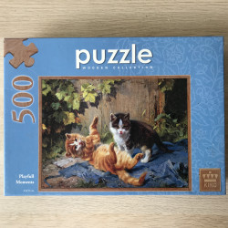 Wooden collection : Playfull Moments. Poezen. 500 stukjes