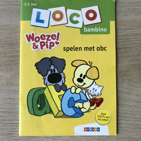 Bambino Loco boekje : Woezel en Pip. Spelen met abc . Leeftijd 3-5 jaar.