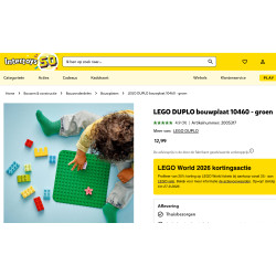 Lego Duplo, grote groene grondplaat, bouwplaat