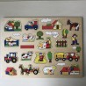 Puzzelplankje Knopjespuzzel : Boerderij. 17 stukjes