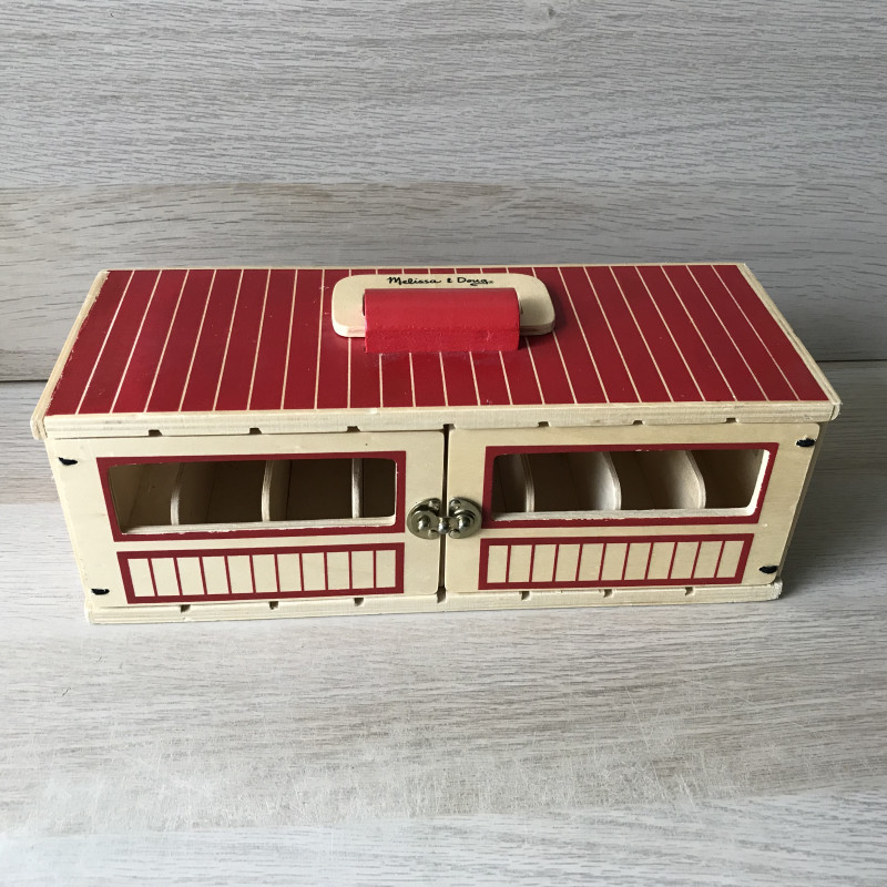 Melissa & Doug: Houten stal voor paarden