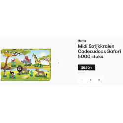 Hama strijkkralen. Safari