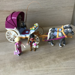 Playmobil : Prins en prinses met koets met paarden