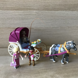 Playmobil : Prins en prinses met koets met paarden