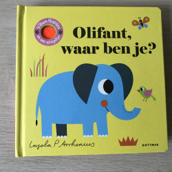 Olifant, waar ben je?. Flapjesboek. Vilten flapjes en spiegeltje
