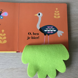 Olifant, waar ben je?. Flapjesboek. Vilten flapjes en spiegeltje