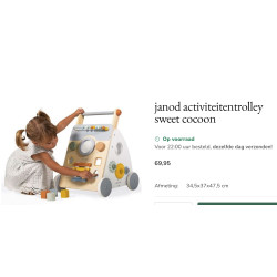 Janod loopwagen, activiteitentrolley