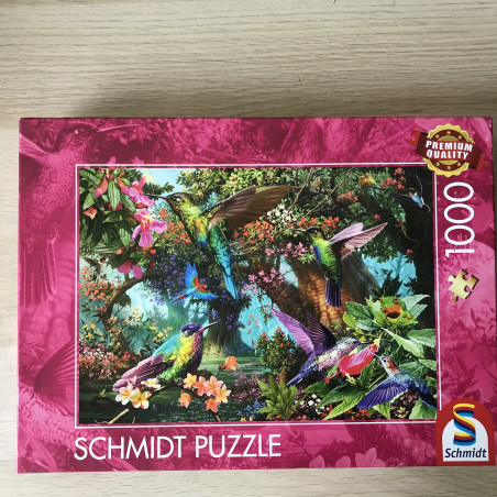 Schmidt. Kleurenspel met kolibries. 1000 stukjes