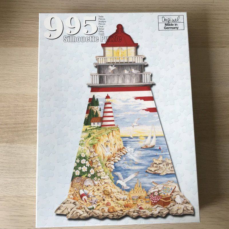 Silhouet puzzel : Vuurtoren. shaped puzzel 995 stukjes