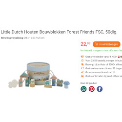 Little Dutch : Houten blokken. 50 stuks.