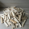 Bouwplankjes : 148 houten plankjes.